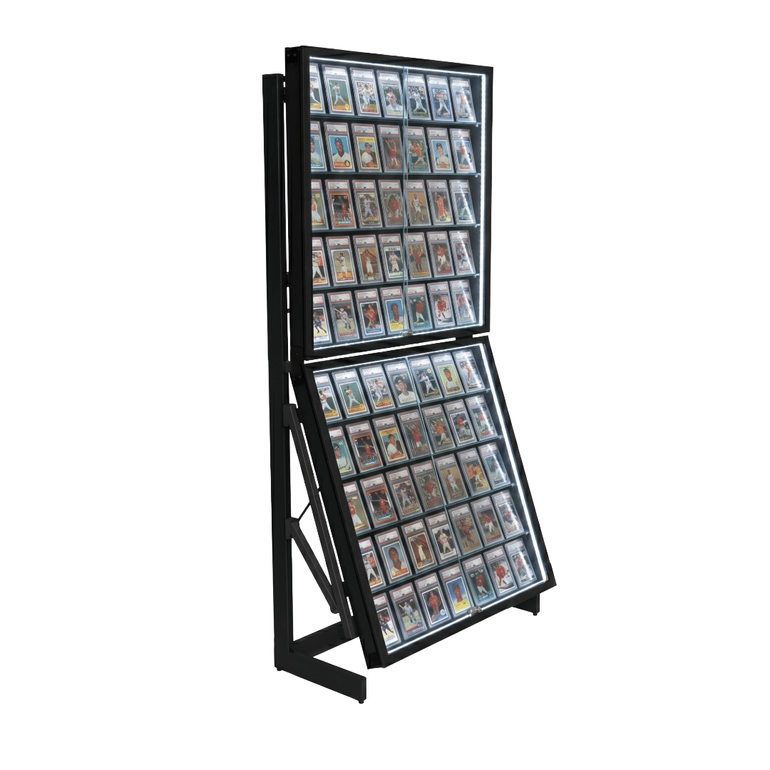 PRE-ORDER Hobby Guard Repositionable Rail Card Wall | Trading Card Display Case | LED-1