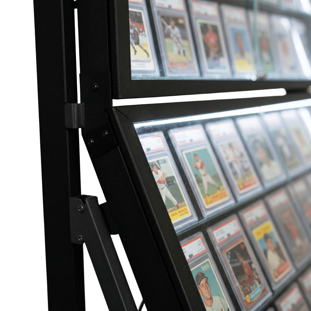 PRE-ORDER Hobby Guard Repositionable Rail Card Wall | Trading Card Display Case | LED-3
