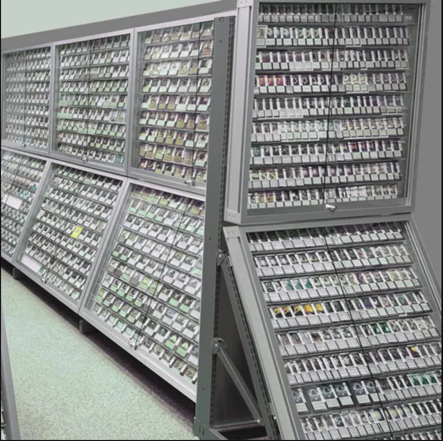 Aluminum Repositionable Rail TCG Display Case-8